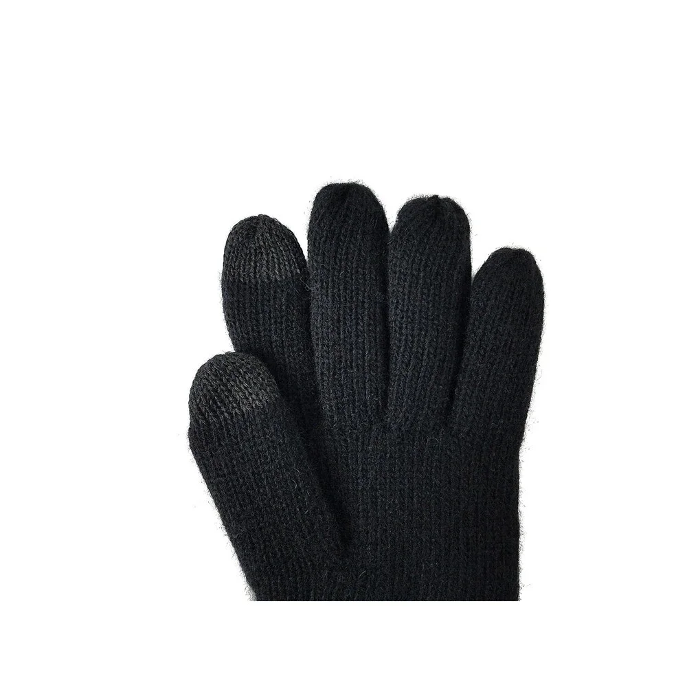 BRUCERIVER Black Ladie's Wool Knit Gloves Thinsulate Lining Size Touchscreen S